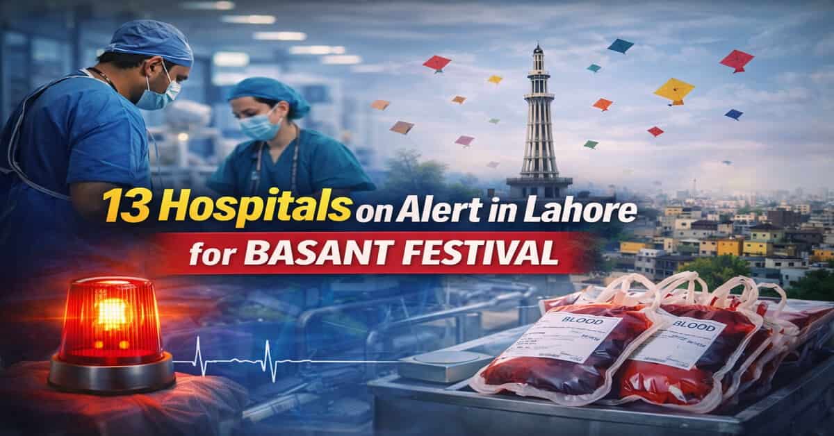 13 Hospitals on Alert in Lahore for Basant Festival