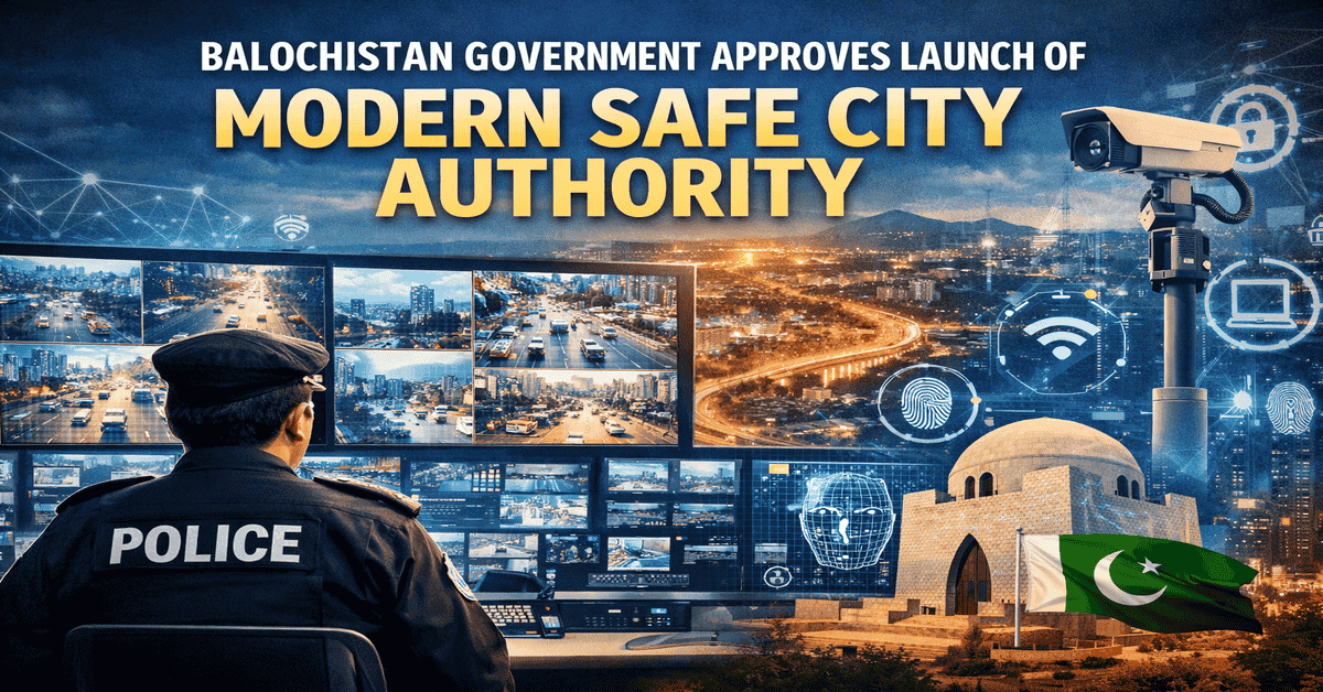Balochistan Government Approves Launch of Modern Safe City Authority