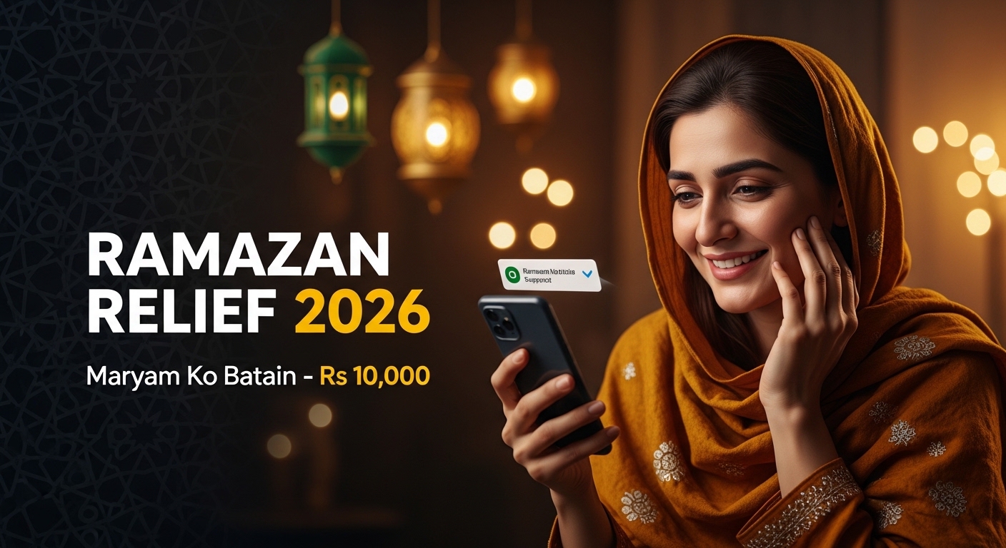 Maryam Ko Batain Rs 10,000 Ramazan Relief Program