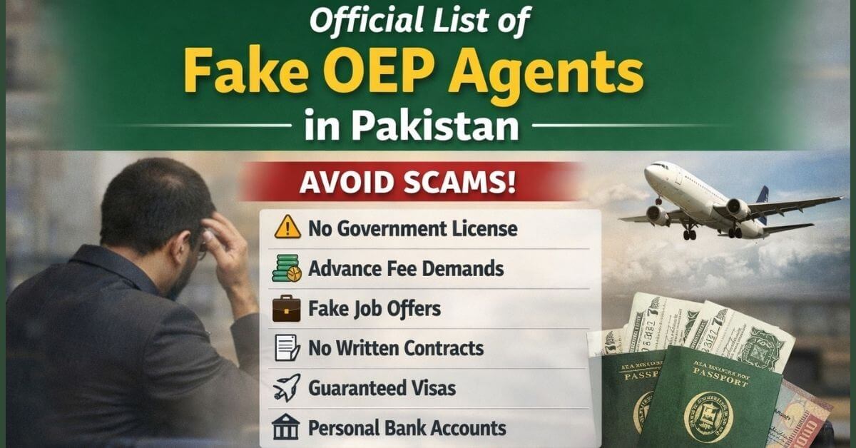 Official List of Fake OEP Agents in Pakistan