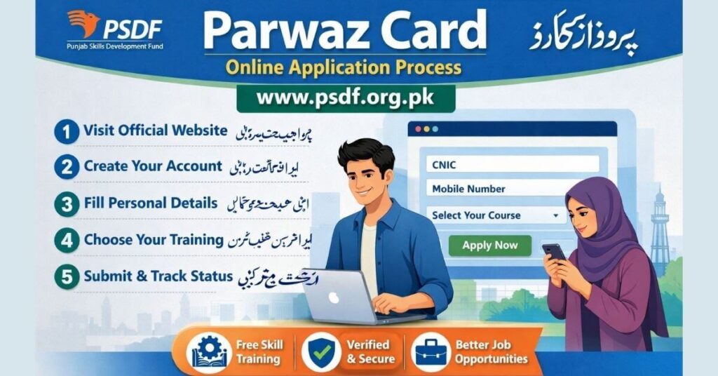 Parwaz Card PSDF Online Application Process