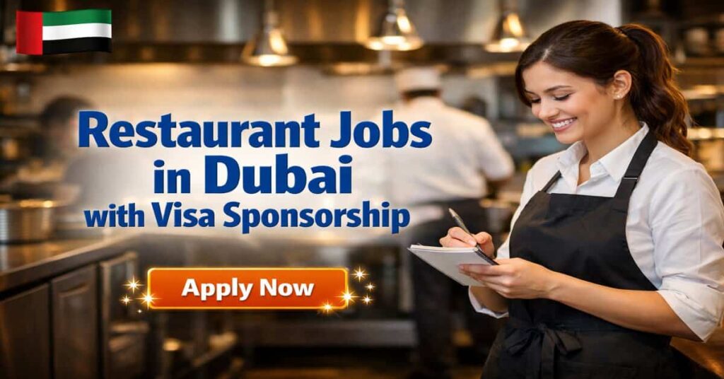Restaurant Jobs in Dubai with Visa Sponsorship