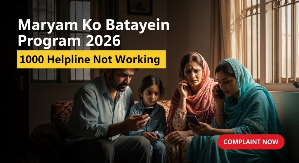 1000 Helpline Not Working Complete Guide to Maryam Ko Batayein Program 2026