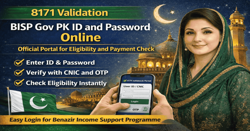 8171 Validation BISP Gov PK ID and Password Online