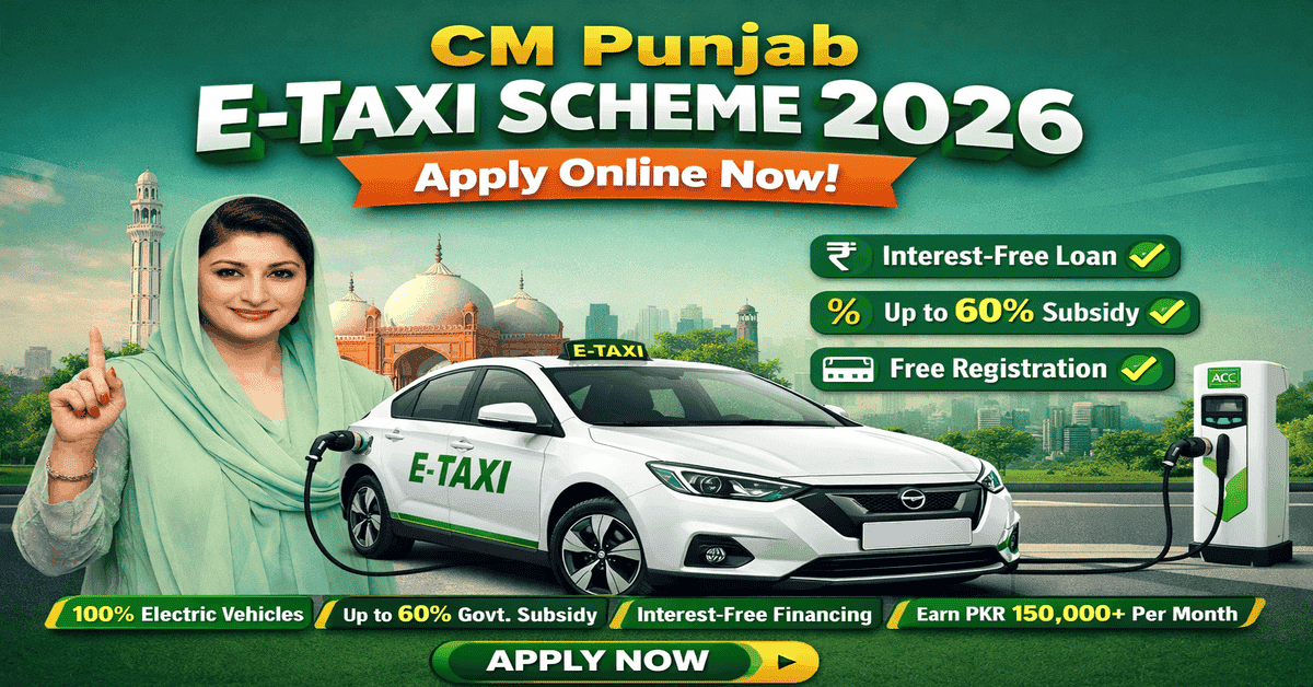 Apply Online For The CM Punjab E-Taxi Scheme