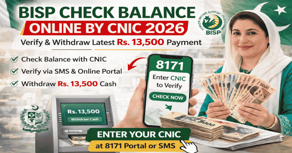 BISP Check Balance Online by CNIC 2026