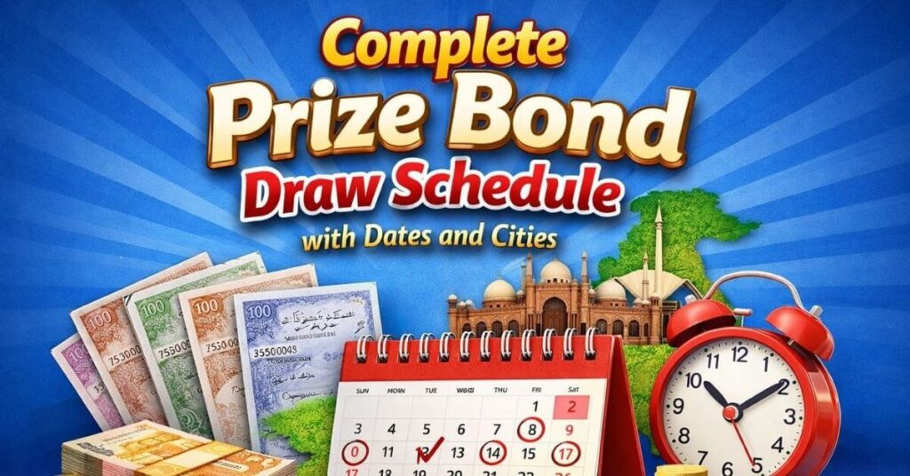 Complete Prize Bond Draw Schedule with Dates and Cities
