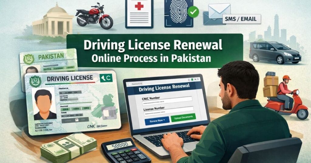 Driving License Renewal Online Process in Pakistan