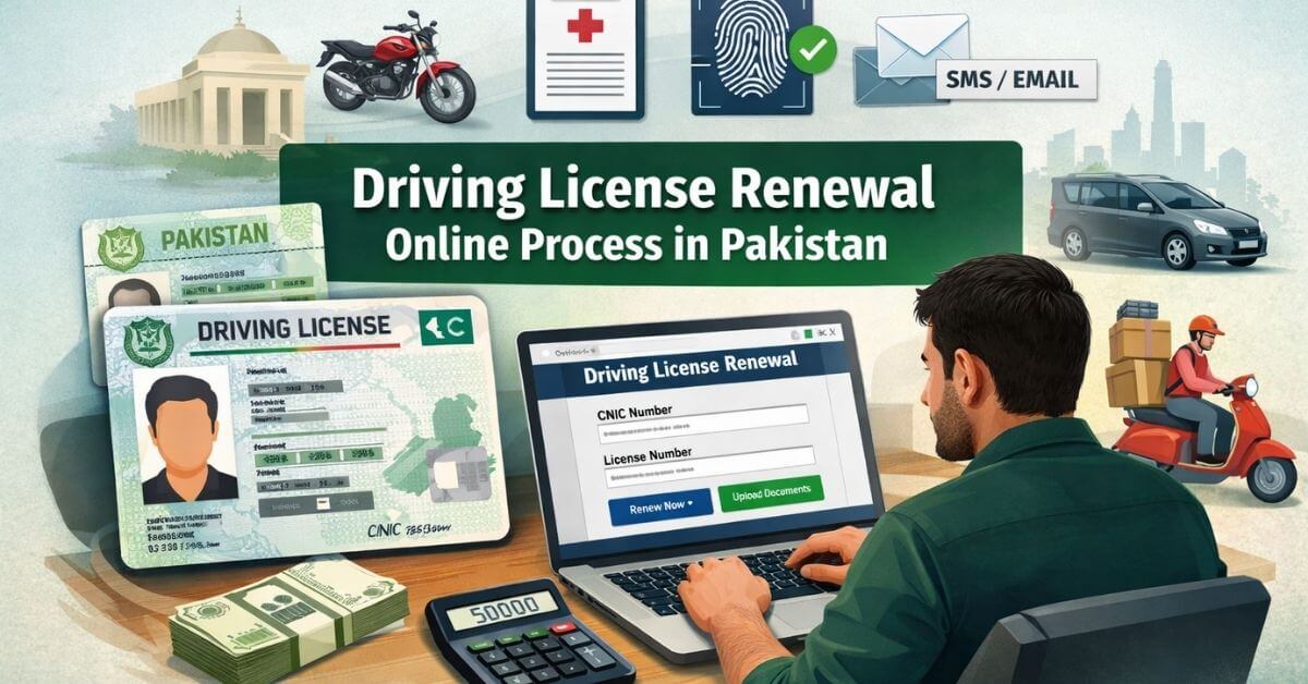 Driving License Renewal Online Process in Pakistan