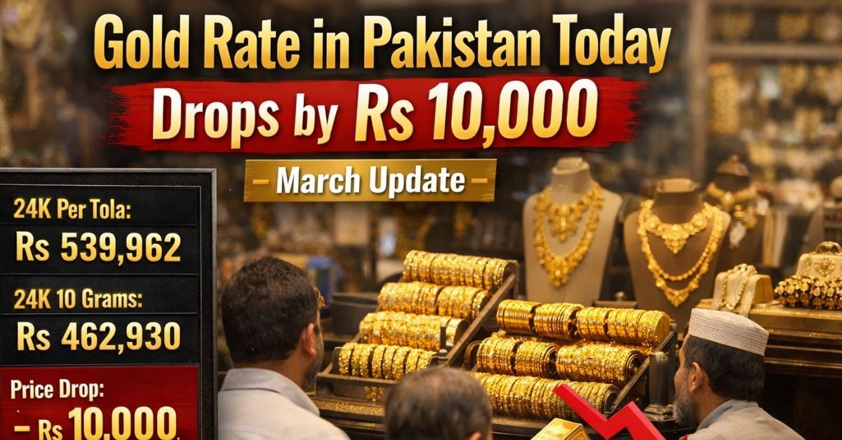 Gold Rate in Pakistan Today Drops by Rs 10,000 - March Update