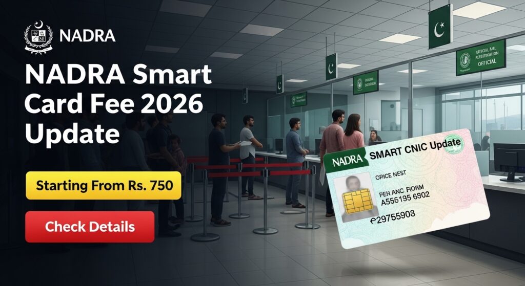NADRA Smart Card Fee in Pakistan 2026 – Latest Charges, Documents & Complete Application Guide