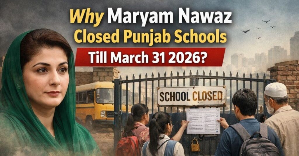 Why Maryam Nawaz Closed Punjab Schools Till March 31 2026